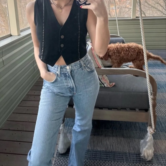 Agolde Vintage High Rise Boot Cut Jeans in Sway - Picture 6 of 6